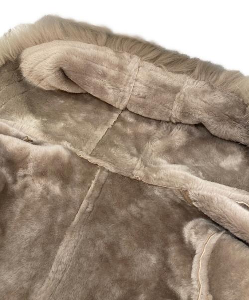 GRACE CONTINENTAL（（グレースコンチネンタル）GRACE CONTINENTAL (（グレースコンチネンタル) メリノムートンダッフルコート　ラムレザー ベージュ サイズ:Mの古着・服飾アイテム