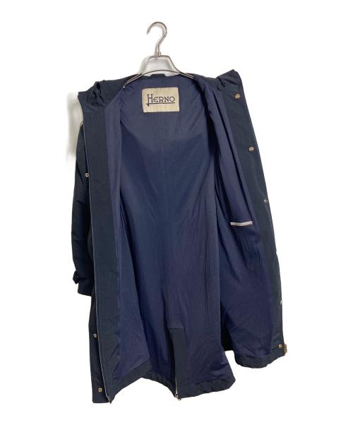HERNO（ヘルノ）HERNO (ヘルノ) ナイロンコート　ロングコート ネイビー サイズ:44の古着・服飾アイテム