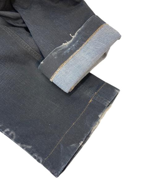 DOLCE & GABBANA（ドルチェ＆ガッバーナ）DOLCE & GABBANA (ドルチェ＆ガッバーナ) ミリタリーワッペンサイドロゴ後染デニムパンツ ブラック サイズ:48の古着・服飾アイテム