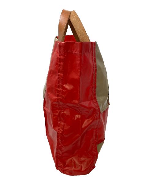 COMME des GARCONS COMME des GARCONS（コムデギャルソン コムデギャルソン）COMME des GARCONS COMME des GARCONS (コムデギャルソン コムデギャルソン) パッチワークビニールトートバッグ　ポリビニールバッグ オレンジ サイズ:実寸参照の古着・服飾アイテム