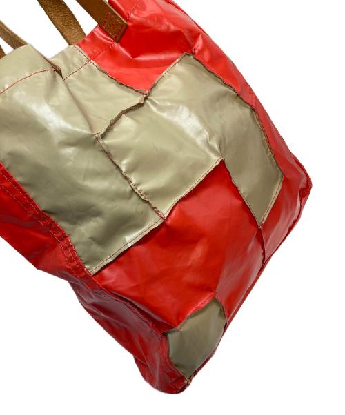 COMME des GARCONS COMME des GARCONS（コムデギャルソン コムデギャルソン）COMME des GARCONS COMME des GARCONS (コムデギャルソン コムデギャルソン) パッチワークビニールトートバッグ　ポリビニールバッグ オレンジ サイズ:実寸参照の古着・服飾アイテム