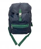 LeSportsac×神崎恵レスポートサック×カンザキメグミ）の古着「SMART FLAP BACKPACK スマートフラップバックパック」｜ネイビー×グリーン