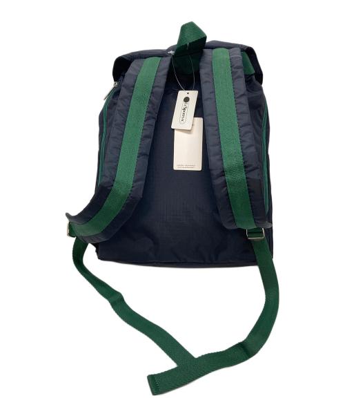LeSportsac（レスポートサック）LeSportsac (レスポートサック) 神崎恵 (カンザキメグミ) SMART FLAP BACKPACK スマートフラップバックパック ネイビー×グリーン サイズ:実寸参照の古着・服飾アイテム