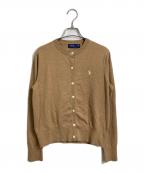 POLO RALPH LAURENポロ・ラルフローレン）の古着「ポニー刺繍クルーネックカーディガン」｜ベージュ