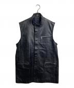 KOSHINO HIROKOコシノヒロコ）の古着「レザージレコート　日本製」｜ブラック