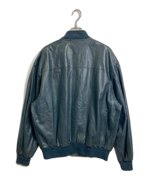 RUFFO（ルッフォ）RUFFO (ルッフォ) 【古着】80’S～90’レザーブルゾン　レザジャケット８０年代〜９０年代 ネイビー サイズ:50/XLの古着・服飾アイテム