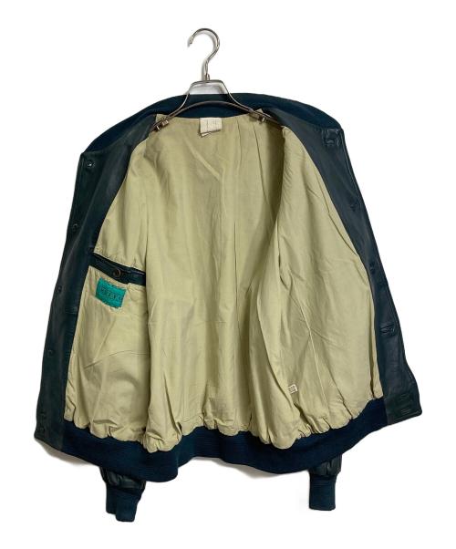 RUFFO（ルッフォ）RUFFO (ルッフォ) 【古着】80’S～90’レザーブルゾン　レザジャケット８０年代〜９０年代 ネイビー サイズ:50/XLの古着・服飾アイテム
