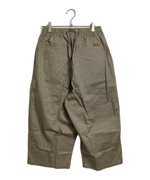 GRAMICCI（グラミチ）GRAMICCI (グラミチ) BEAMS BOY (ビームスボーイ) ウェビングベルトコットンリネンイージーワイドパンツ ベージュ サイズ:FREEの古着・服飾アイテム