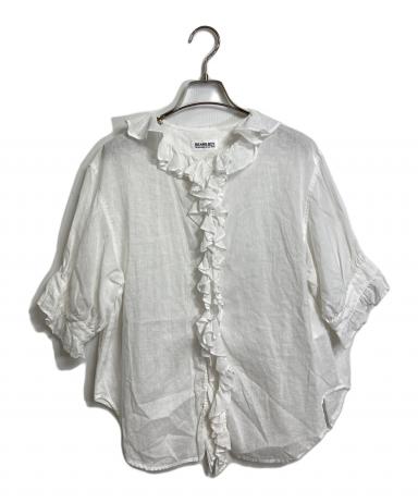 BEAMS BOY /BEAMS/コットンリネンフリルギャザー ショートスリーブ 中古・古着通販】BEAMS BOY (ビームスボーイ) コットンリネン フリル