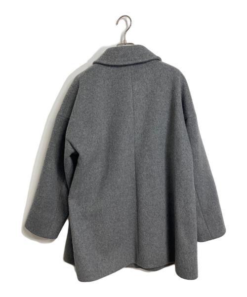 SANYO（サンヨー）SANYO (サンヨー) エアージーロンラムショートコート グレー サイズ:36の古着・服飾アイテム