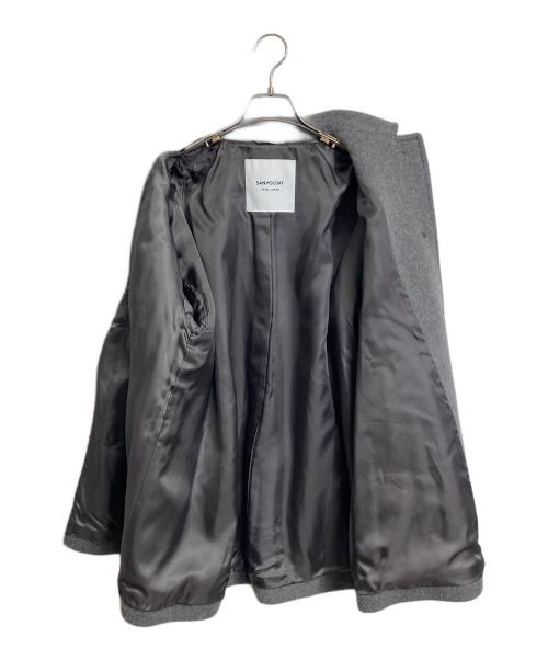 SANYO（サンヨー）SANYO (サンヨー) エアージーロンラムショートコート グレー サイズ:36の古着・服飾アイテム