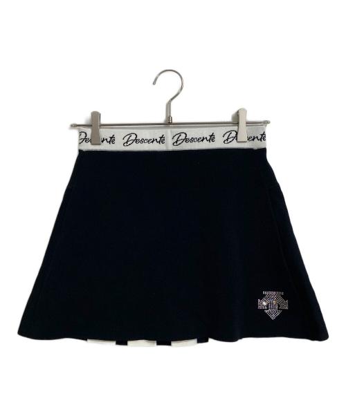 DESCENTE GOLF（デサントゴルフ）DESCENTE GOLF (デサントゴルフ) バックプリーツ ニットスカート　LUXE COLLECTION ブラック サイズ:Mの古着・服飾アイテム
