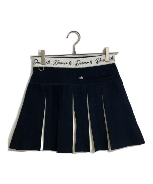 DESCENTE GOLF（デサントゴルフ）DESCENTE GOLF (デサントゴルフ) バックプリーツ ニットスカート　LUXE COLLECTION ブラック サイズ:Mの古着・服飾アイテム
