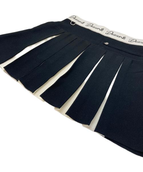 DESCENTE GOLF（デサントゴルフ）DESCENTE GOLF (デサントゴルフ) バックプリーツ ニットスカート　LUXE COLLECTION ブラック サイズ:Mの古着・服飾アイテム