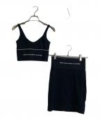 ALEXANDER WANGアレキサンダー・ワン）の古着「ロゴセットアップ　ブラトップ　ノンワイヤー」｜ブラック