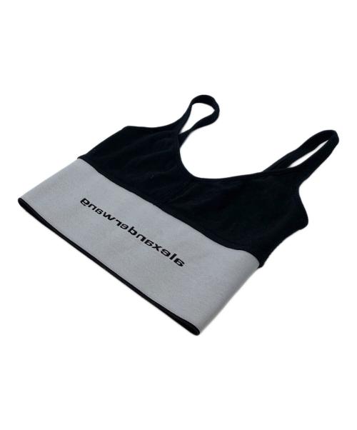 ALEXANDER WANG（アレキサンダー・ワン）ALEXANDER WANG (アレキサンダー・ワン) ロゴセットアップ　ブラトップ　ノンワイヤー ブラック サイズ:XSの古着・服飾アイテム