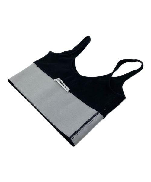 ALEXANDER WANG（アレキサンダー・ワン）ALEXANDER WANG (アレキサンダー・ワン) ロゴセットアップ　ブラトップ　ノンワイヤー ブラック サイズ:XSの古着・服飾アイテム