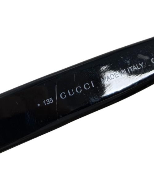 GUCCI（グッチ）GUCCI (グッチ) オーバルサングラス ブラック×ブルー サイズ:51□20の古着・服飾アイテム