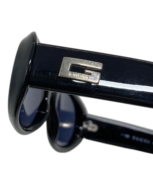 GUCCI（グッチ）GUCCI (グッチ) オーバルサングラス ブラック×ブルー サイズ:51□20の古着・服飾アイテム