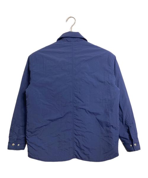 maison kitsune（メゾンキツネ）MAISON KITSUNE (メゾンキツネ) クリスピーナイロンパデッドシャツ　長袖シャツ　中綿シャツ　アウター ネイビー サイズ:Sの古着・服飾アイテム