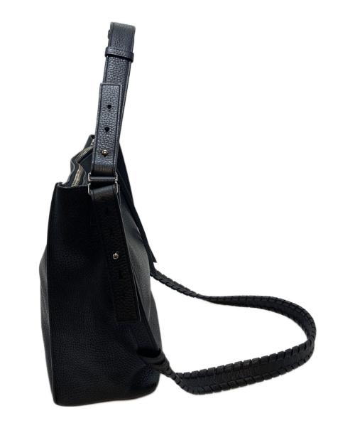 ALL SAINTS（オールセインツ）ALL SAINTS (オールセインツ) 2WAYショルダーバッグ　レザーバッグ ブラック サイズ:実寸参照の古着・服飾アイテム