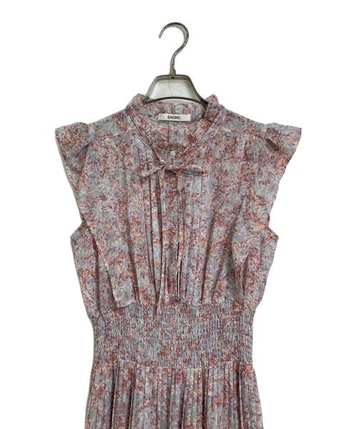 Snidel（スナイデル）Snidel (スナイデル) Sustainable20周年プリントワンピース パープル×オレンジ サイズ:1の古着・服飾アイテム