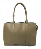 PS Paul SmithＰＳポールスミス）の古着「レザートートバッグ ビジネスバッグ　通勤　通学」｜オリーブ