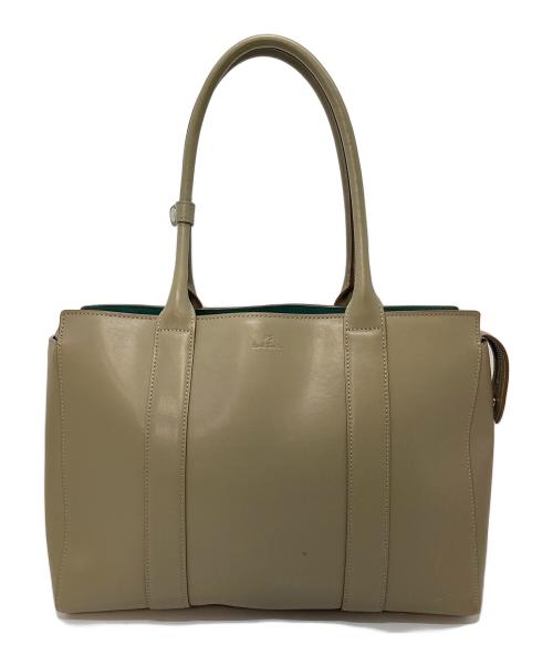 PS Paul Smith（ＰＳポールスミス）PS Paul Smith (ＰＳポールスミス) レザートートバッグ ビジネスバッグ　通勤　通学 オリーブ サイズ:実寸参照の古着・服飾アイテム