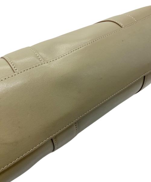 PS Paul Smith（ＰＳポールスミス）PS Paul Smith (ＰＳポールスミス) レザートートバッグ ビジネスバッグ　通勤　通学 オリーブ サイズ:実寸参照の古着・服飾アイテム