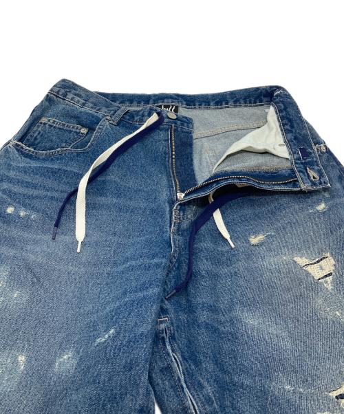 null（ヌル）Null (ヌル) リペア加工デニムパンツ インディゴ サイズ:Mの古着・服飾アイテム