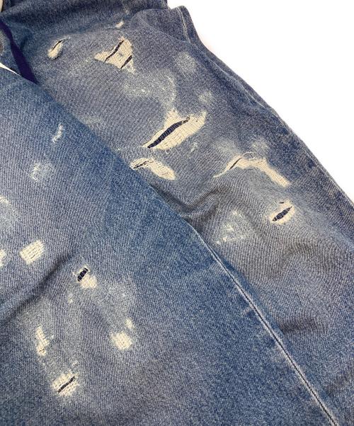 null（ヌル）Null (ヌル) リペア加工デニムパンツ インディゴ サイズ:Mの古着・服飾アイテム