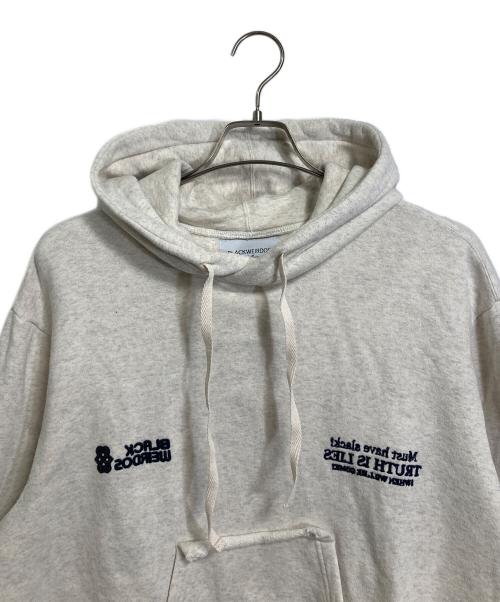 Black Weirdos（ブラック ウィドース）Black Weirdos (ブラック ウィドース) リバーシブルスウェットパーカー フーディ グレー サイズ:Lの古着・服飾アイテム