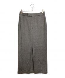 edition（エディション）の古着「シックツイードIラインロングスカート　ツイードスカート　ロングスカート　セレモニー　日本製」｜ブラウン