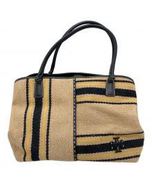 TORY BURCH（トリーバーチ）の古着「マックグロートートバッグ」｜ベージュ×ブラック