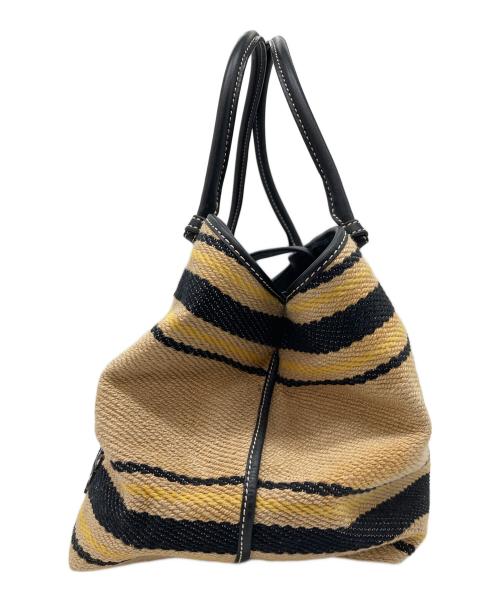 TORY BURCH（トリーバーチ）TORY BURCH (トリーバーチ) マックグロートートバッグ ベージュ×ブラック サイズ:実寸参照の古着・服飾アイテム