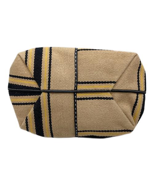 TORY BURCH（トリーバーチ）TORY BURCH (トリーバーチ) マックグロートートバッグ ベージュ×ブラック サイズ:実寸参照の古着・服飾アイテム