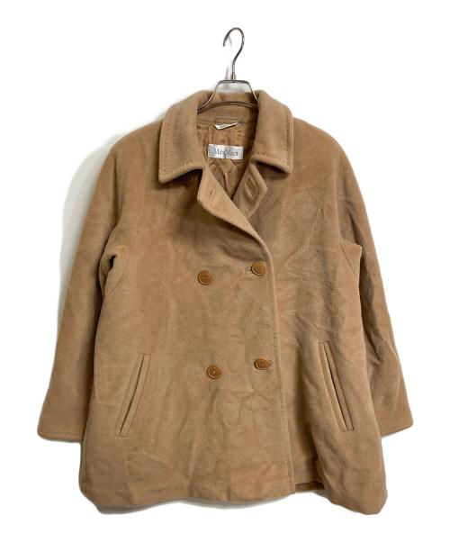 MaxMara（マックスマーラ）MaxMara (マックスマーラ) チェスターコートカシミヤウールダブルミドルコート　アウター　イタリア製 ブラウン サイズ:38の古着・服飾アイテム
