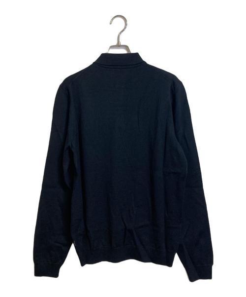 HUGO BOSS（ヒューゴ ボス）HUGO BOSS (ヒューゴ ボス) ニットポロシャツ　 ブラック サイズ:Sの古着・服飾アイテム