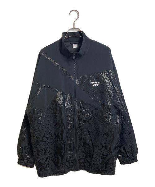 REEBOK（リーボック）REEBOK (リーボック) BALL OFF COURT WARM UP JACKET ナイロンジャケット　ラグランジャケット ブラック サイズ:Sの古着・服飾アイテム