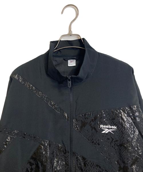 REEBOK（リーボック）REEBOK (リーボック) BALL OFF COURT WARM UP JACKET ナイロンジャケット　ラグランジャケット ブラック サイズ:Sの古着・服飾アイテム