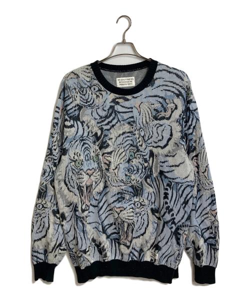 WACKO MARIA（ワコマリア）WACKO MARIA (ワコマリア) TIM LEHI (ティム リーハイ) Jacquard Pullover Knit ジャガードニット スカイブルー サイズ:XLの古着・服飾アイテム