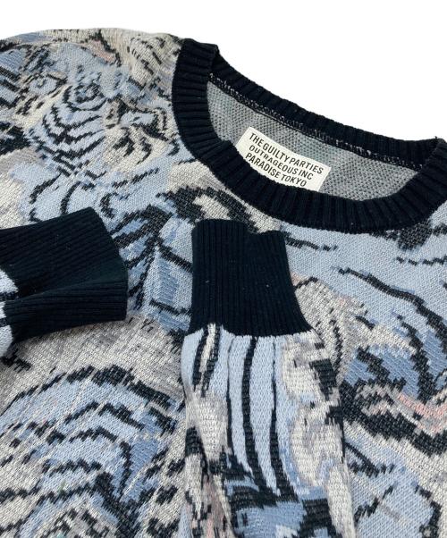 WACKO MARIA（ワコマリア）WACKO MARIA (ワコマリア) TIM LEHI (ティム リーハイ) Jacquard Pullover Knit ジャガードニット スカイブルー サイズ:XLの古着・服飾アイテム