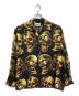 WACKO MARIA（ワコマリア）の古着「56 TATTOO STUDIO / HAWAIIAN SHIRT L/S  タトゥースタジオ　ハワイアンシャツ　長袖シャツ　総柄　スカル　日本製　22SS The Guilty Parties」｜イエロー×ブラック