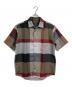 BLACK LABEL CRESTBRIDGE（ブラックレーベル クレストブリッジ）の古着「クレストブリッジチェックカラミシャツ 半袖チェックシャツ」｜レッド×ブラック