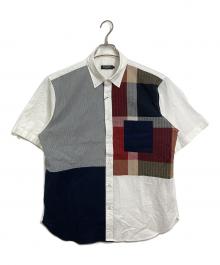 BLACK LABEL CRESTBRIDGE（ブラックレーベル クレストブリッジ）の古着「シアサッカー半袖チェックシャツ 半袖シャツ」｜レッド×ホワイト