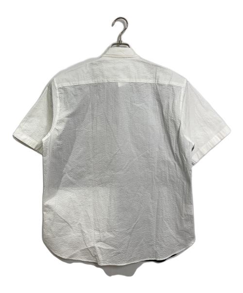 BLACK LABEL CRESTBRIDGE（ブラックレーベル クレストブリッジ）BLACK LABEL CRESTBRIDGE (ブラックレーベル クレストブリッジ) シアサッカー半袖チェックシャツ 半袖シャツ レッド×ホワイト サイズ:L 未使用品の古着・服飾アイテム