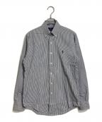 RALPH LAURENラルフローレン）の古着「ボタンダウンシャツ　コットンシャツ」｜ホワイト×ブラック