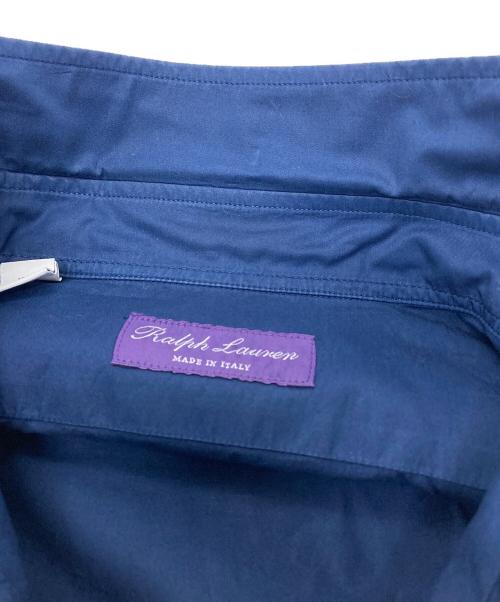 RALPH LAUREN Purple Label（ラルフ ローレン パープル レーベル）RALPH LAUREN Purple Label (ラルフ ローレン パープル レーベル) 長袖シャツ　コットンシャツ　イタリア製 ネイビー サイズ:14.5の古着・服飾アイテム