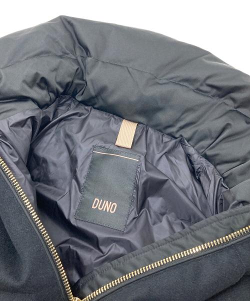 DUNO（デュノ）duno (デュノ) ダウンコート　ロングコート　アウター　ダブルジップ ブラック サイズ:40の古着・服飾アイテム