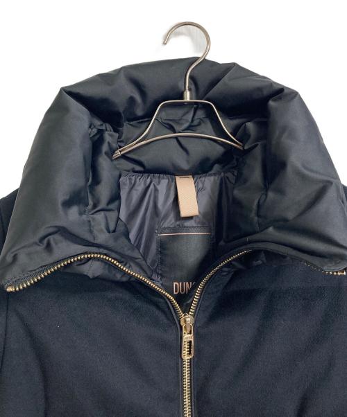 DUNO（デュノ）duno (デュノ) ダウンコート　ロングコート　アウター　ダブルジップ ブラック サイズ:40の古着・服飾アイテム